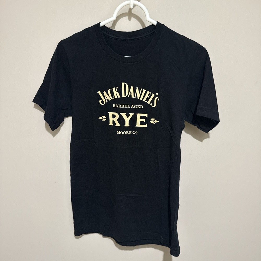 Jack Daniels Black and Cream Short Sleeve Tee